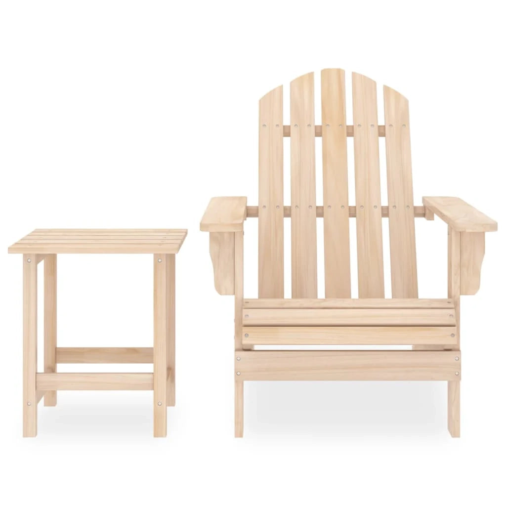 Sedia da giardino Adirondack con tavolo in legno massello di abete 02_0013331