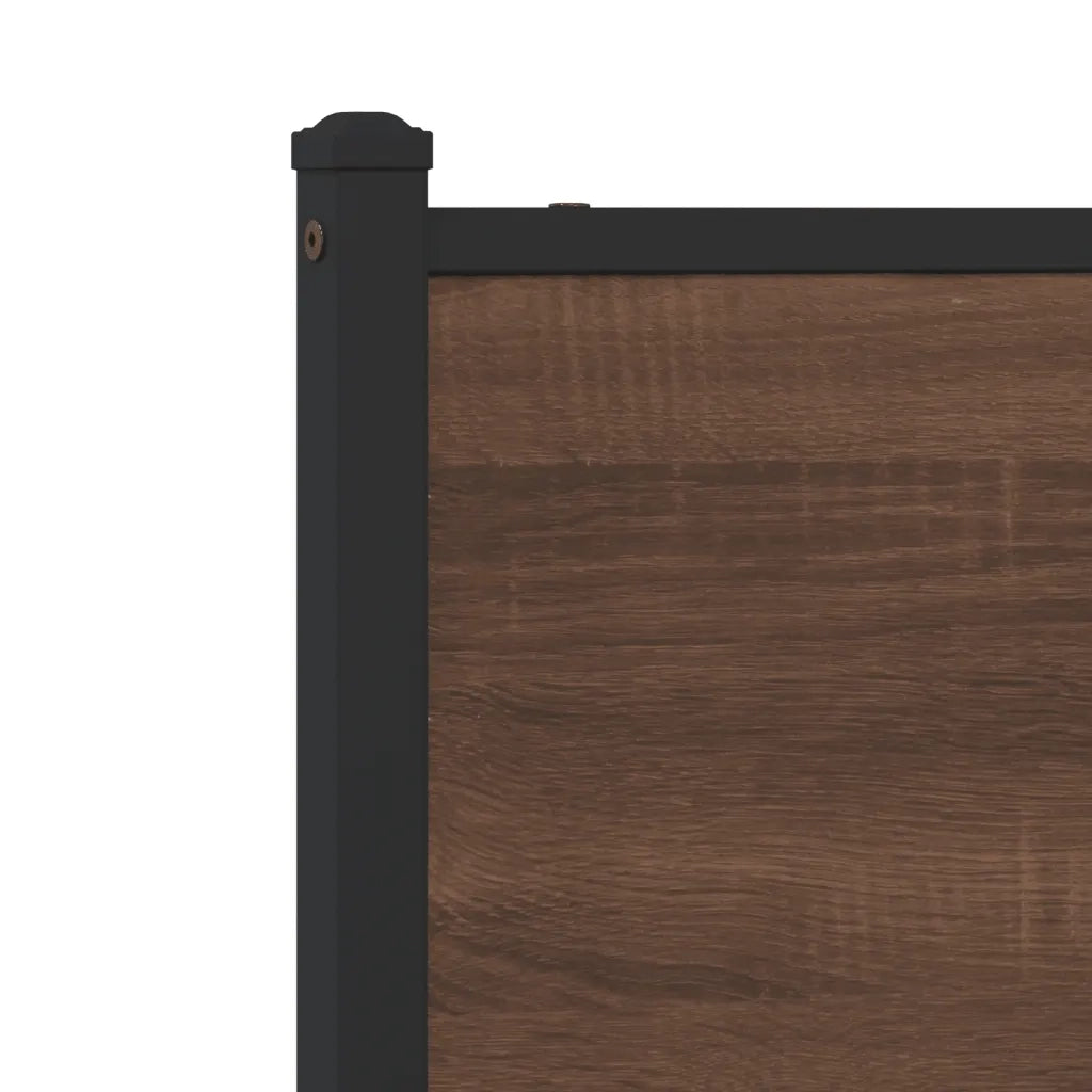 Giroletto senza Materasso in Metallo Rovere Marrone 75x190 cm 4007912