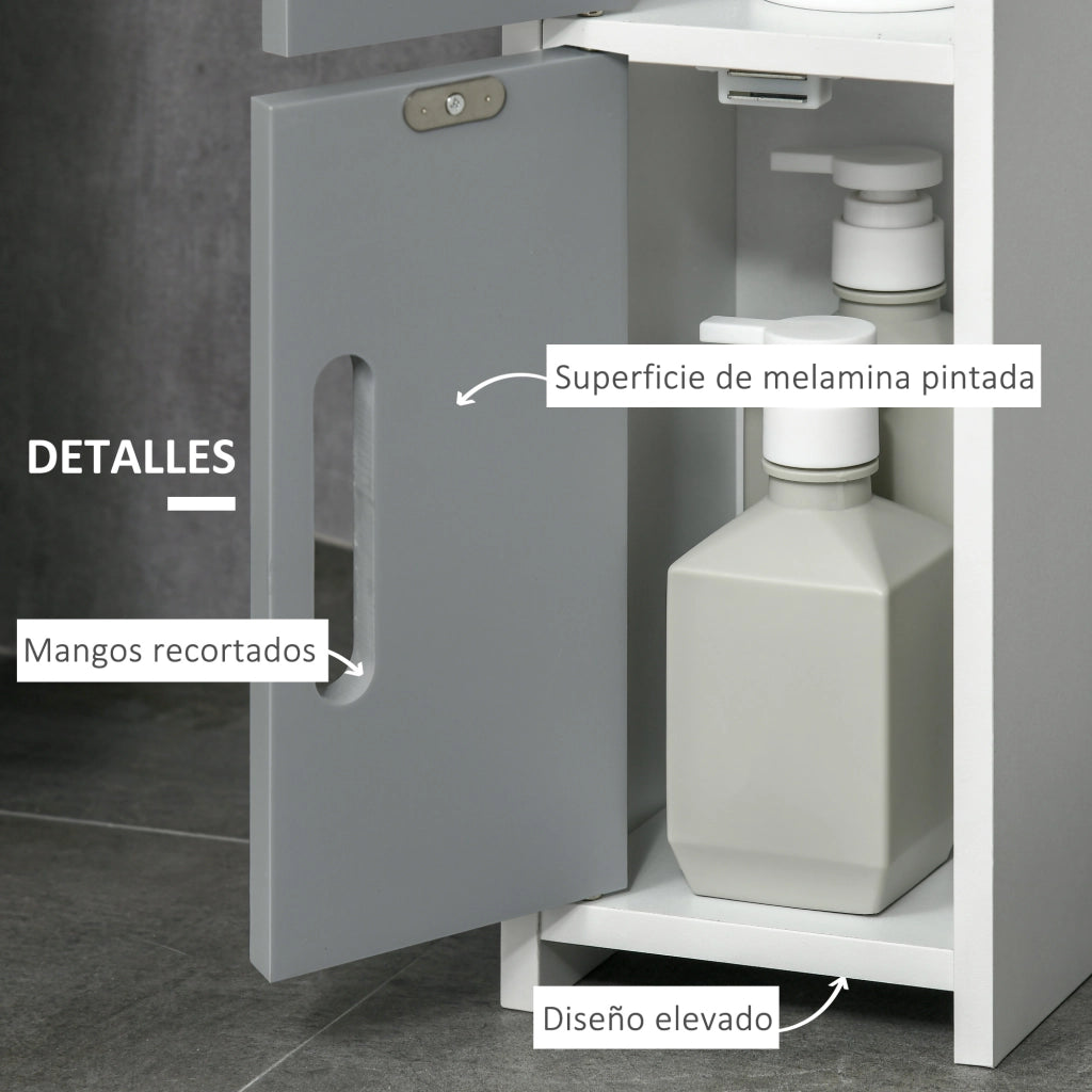 Colonna Bagno ¨C zephmum ¨C Bianco Grigio 15x17x120 cm