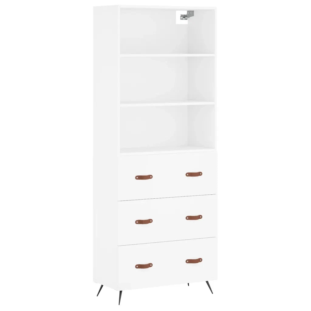 Credenza Bianca 69,5x34x180 cm in Legno Multistrato 3189349