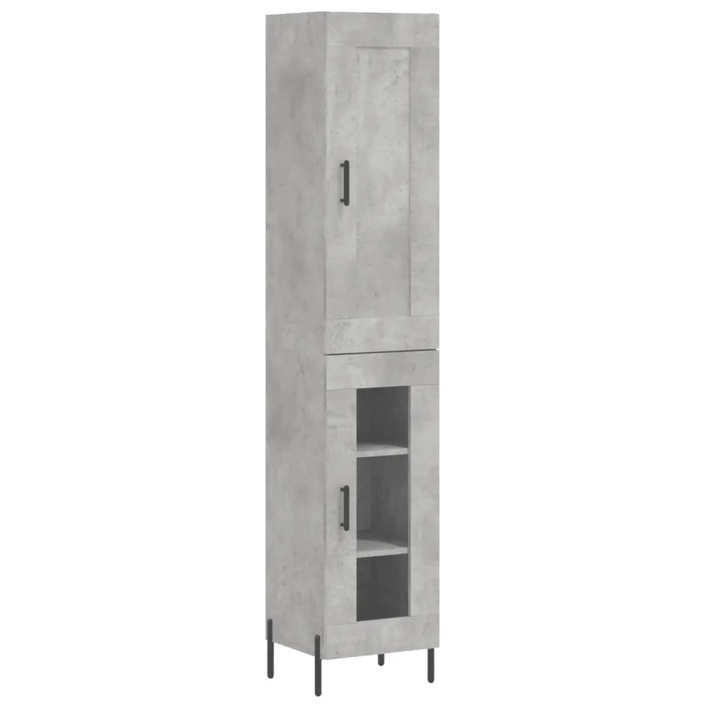Credenza Grigio Cemento 34,5x34x180 cm in Legno Multistrato 3200397