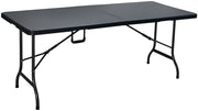 LEVANTE TAVOLO PIEGHEVOLE RETTANGOLARE POLYRATTAN180 X 75 X H 72 CM NERO