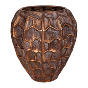 Fioriera in metallo dorato 33x33x35h