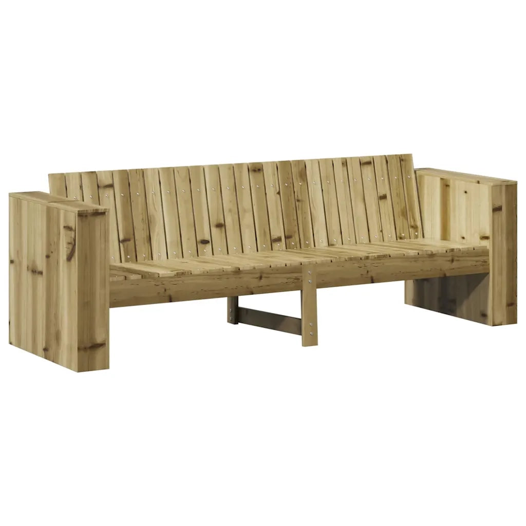 Divano da giardino-Sofa da Giardino-Divano da esterno Marrone 185,5 x 60 x 62 cm Pino massello