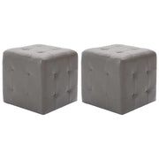 Comodini 2 pz Grigio 30x30x30 cm in Similpelle cod mxl 30766