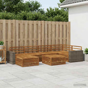 Set di divani da esterno 7 pz Naturale 3383607