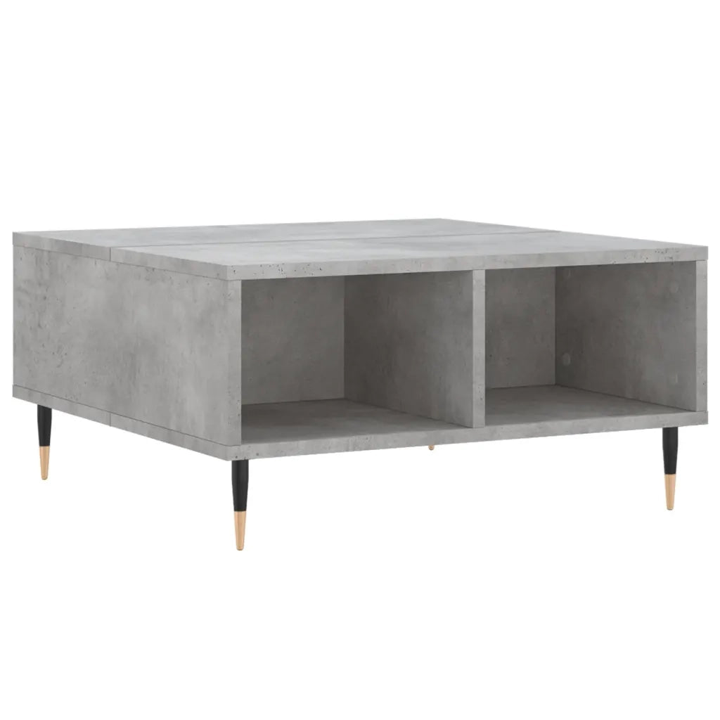 Tavolino da Salotto Grigio Cemento 60x60x30cm Legno Multistrato 827032