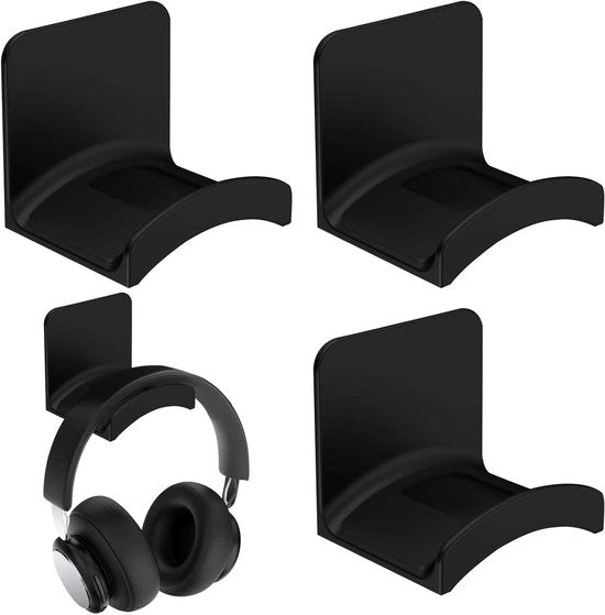 Supporto per Cuffie da Gioco - Supporto Universale per Cuffie con Adesivo per Scrivania, Cassetto e Muro - 3 Pezzi per Organizzazione e Risparmio di Spazio