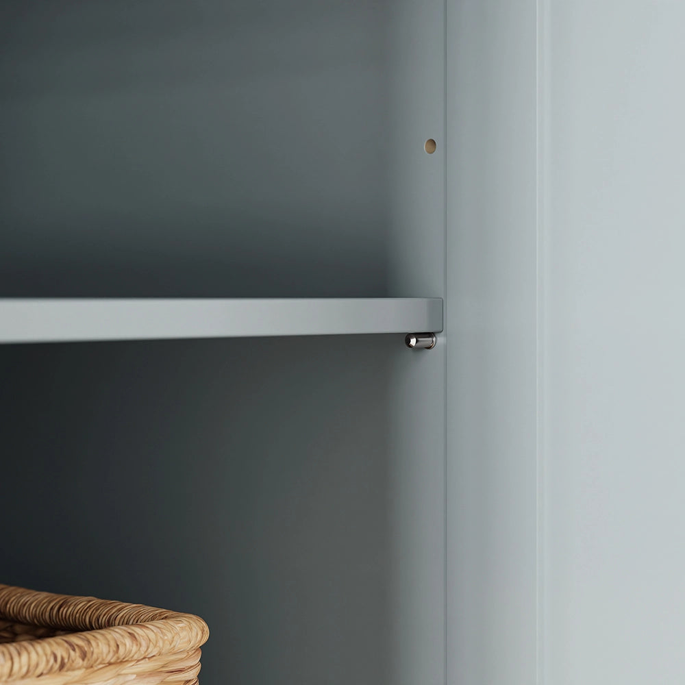 SoBuy | Isola cucina grigia con 4 ruote girevoli | Carrello per cucina con 4 ante e 2 cassetti | Penisola da cucina in MDF verniciato | 107×71×92 cm | Capacità di carico 98 kg | FKW71-III-HG