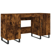 Scrivania | Tavolo da Ufficio Rovere Fumo 140x50x75 cm in Legno Multistrato