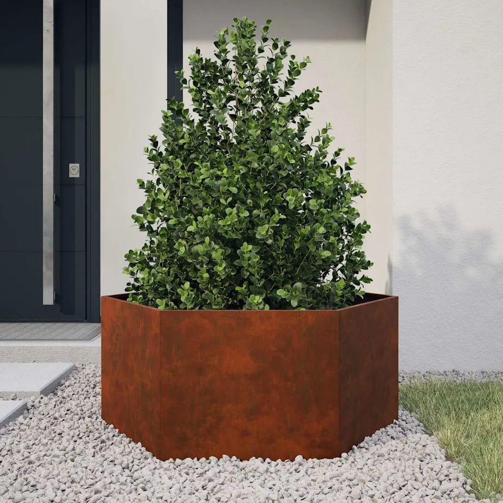 Fioriera Ruggine 90x90x45 cm Acciaio Cortencod mxl 130510