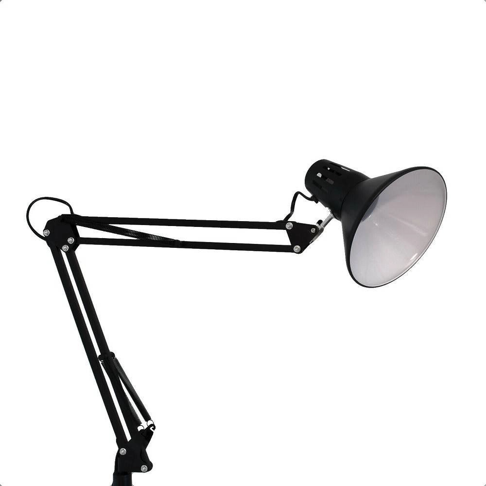 Trade Shop - Lampada A Piantana Da Terra Braccio Orientabile Luce Lettura In Metallo E27 D15 -