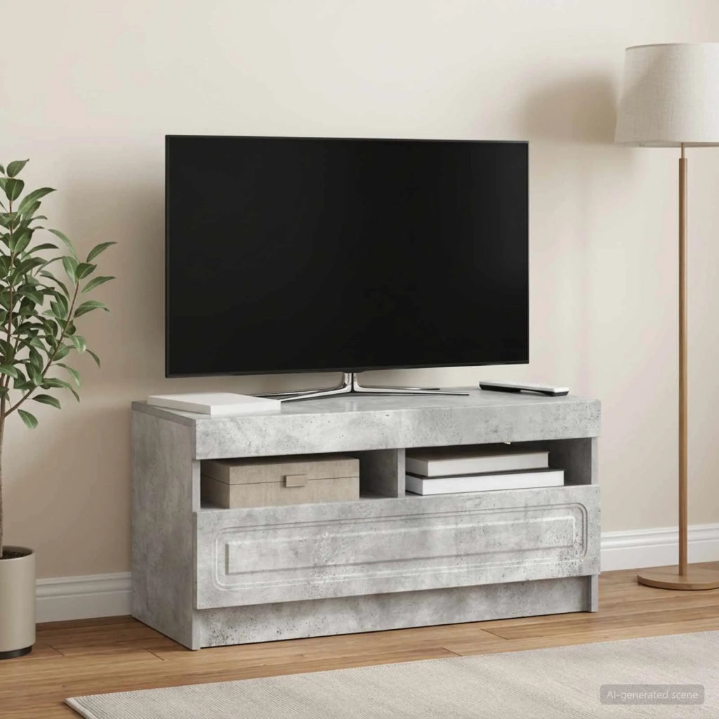 Mobile TV LED Grigio Cemento Legno ingegnerizzato 897878