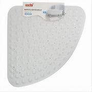 Trade Shop - Tappeto In Pvc Antiscivolo Triangolare Bianco Vasca Bagno Doccia 50 X 70cm 79732 -