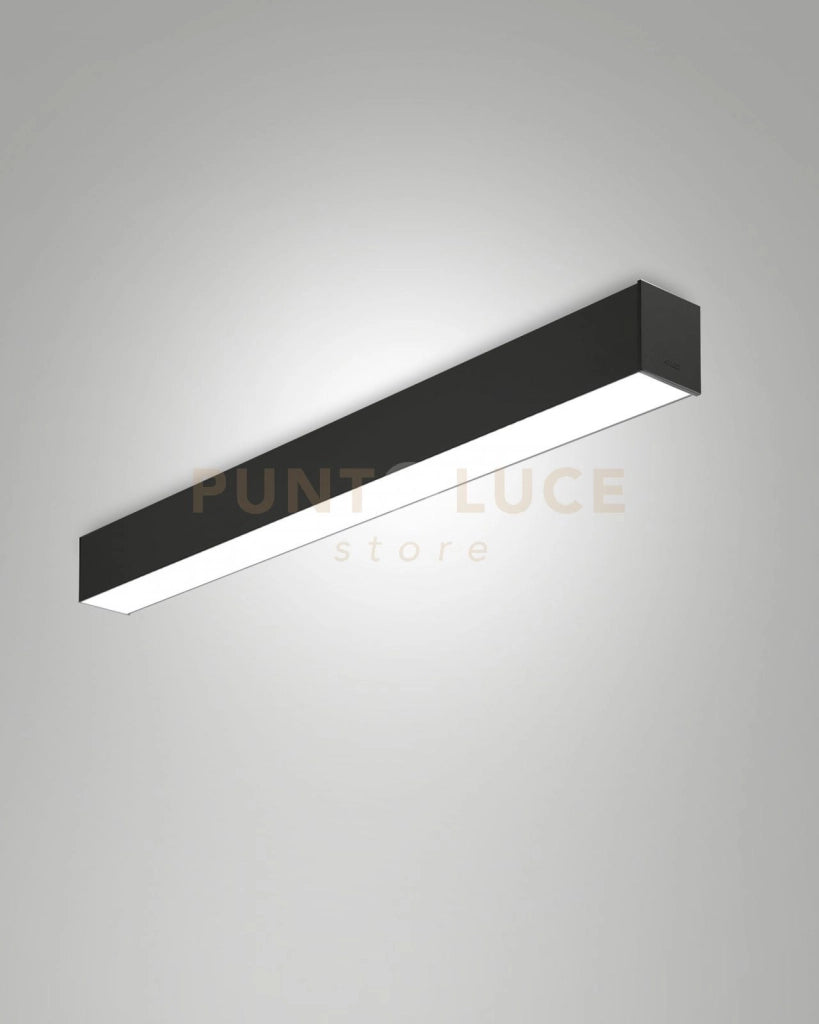 TURNER PLAFONIERA NERA A LED 29W 4000K 3570LM OPALE IP40 100CM DIMMERABILE DALI
