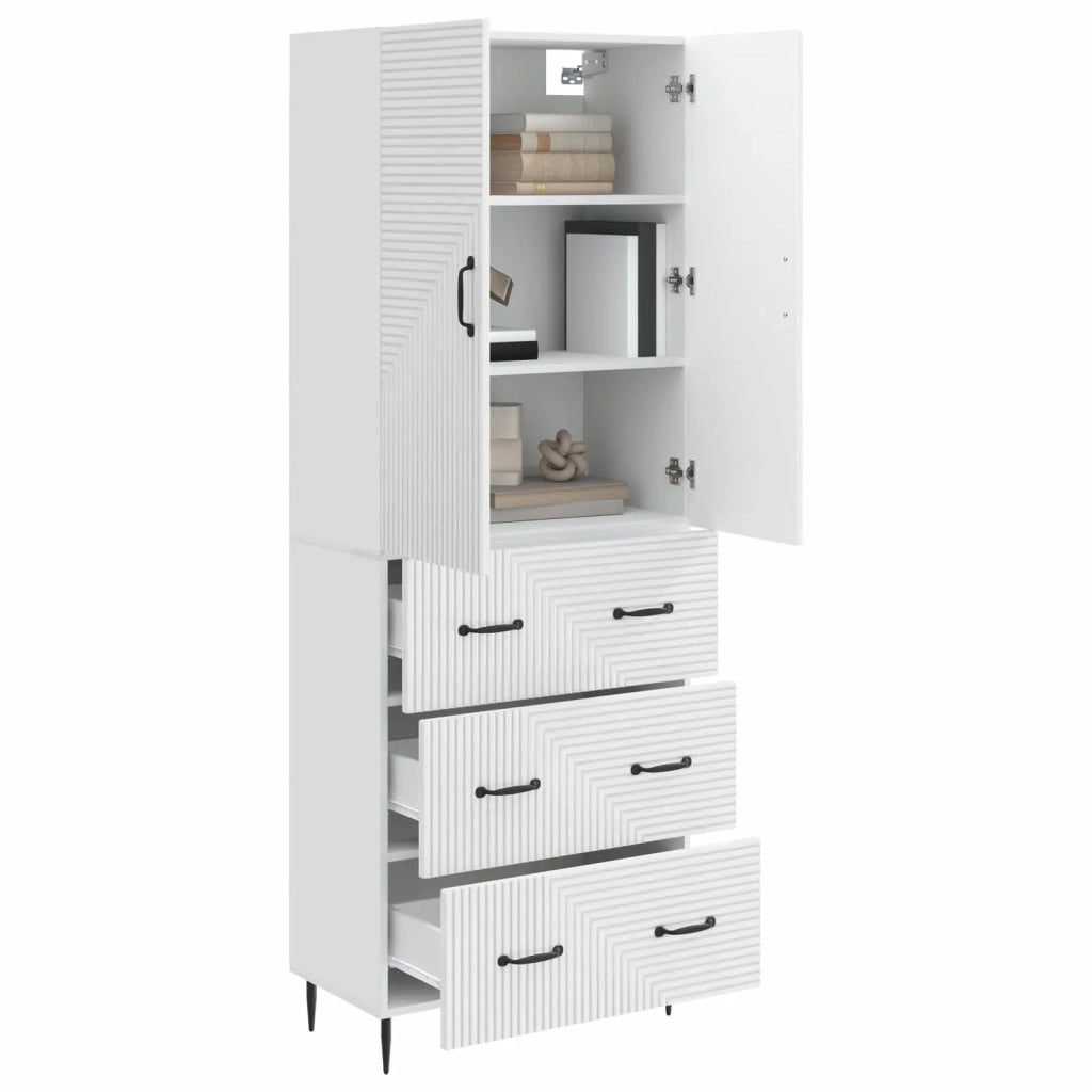 Set di armadi 2 pcs Bianco Lucido 66 x 34,5 x 90 cm
