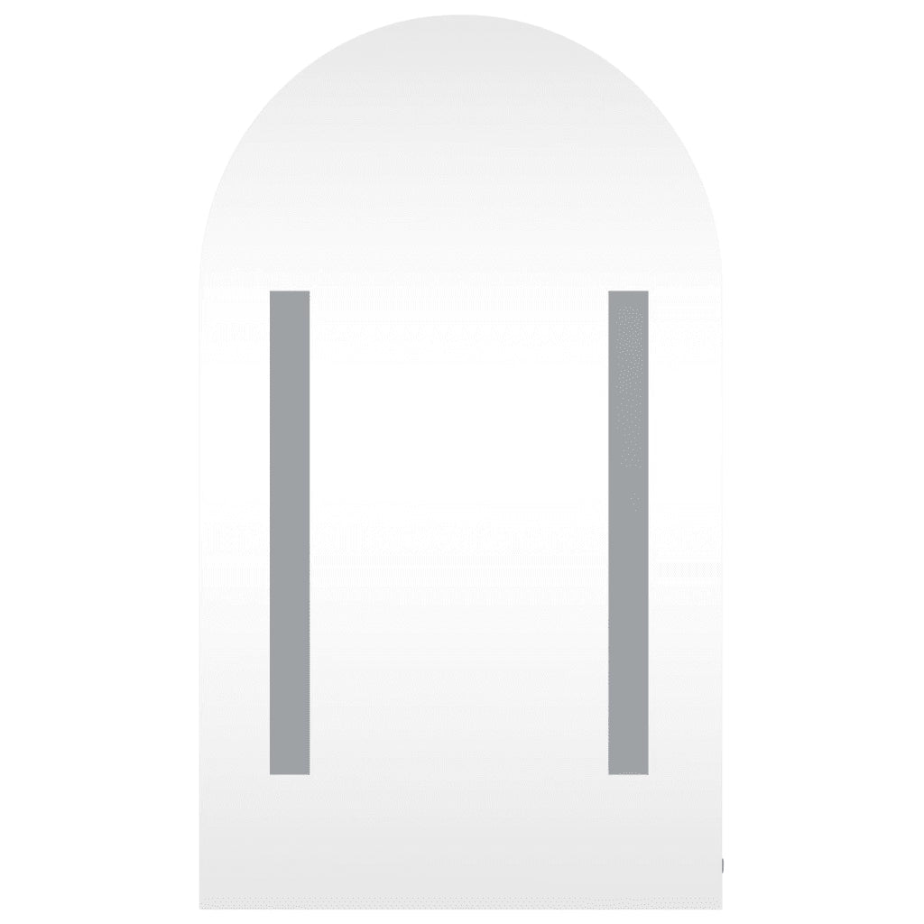 Armadietto Bagno con Specchio e LED ad Arco Bianco 42x13x70 cm 357973