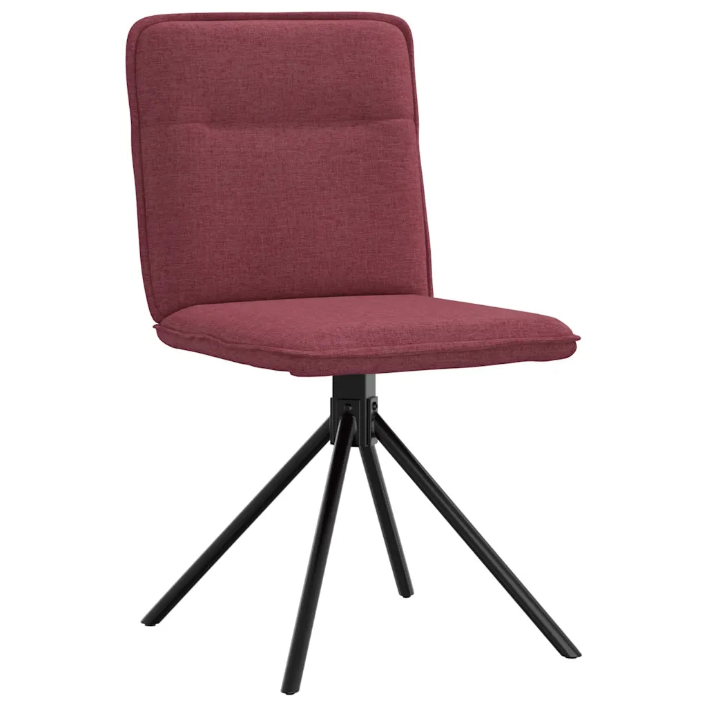 Sedie da Pranzo 2 pz Rosso Vino in Tessuto 4101235