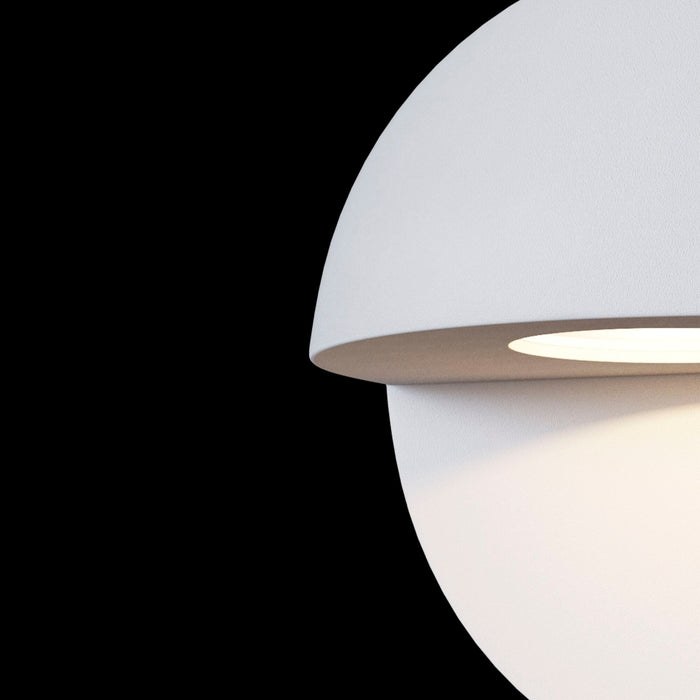 Lampada da parete Outdoor in Alluminio Mezzo Bianco