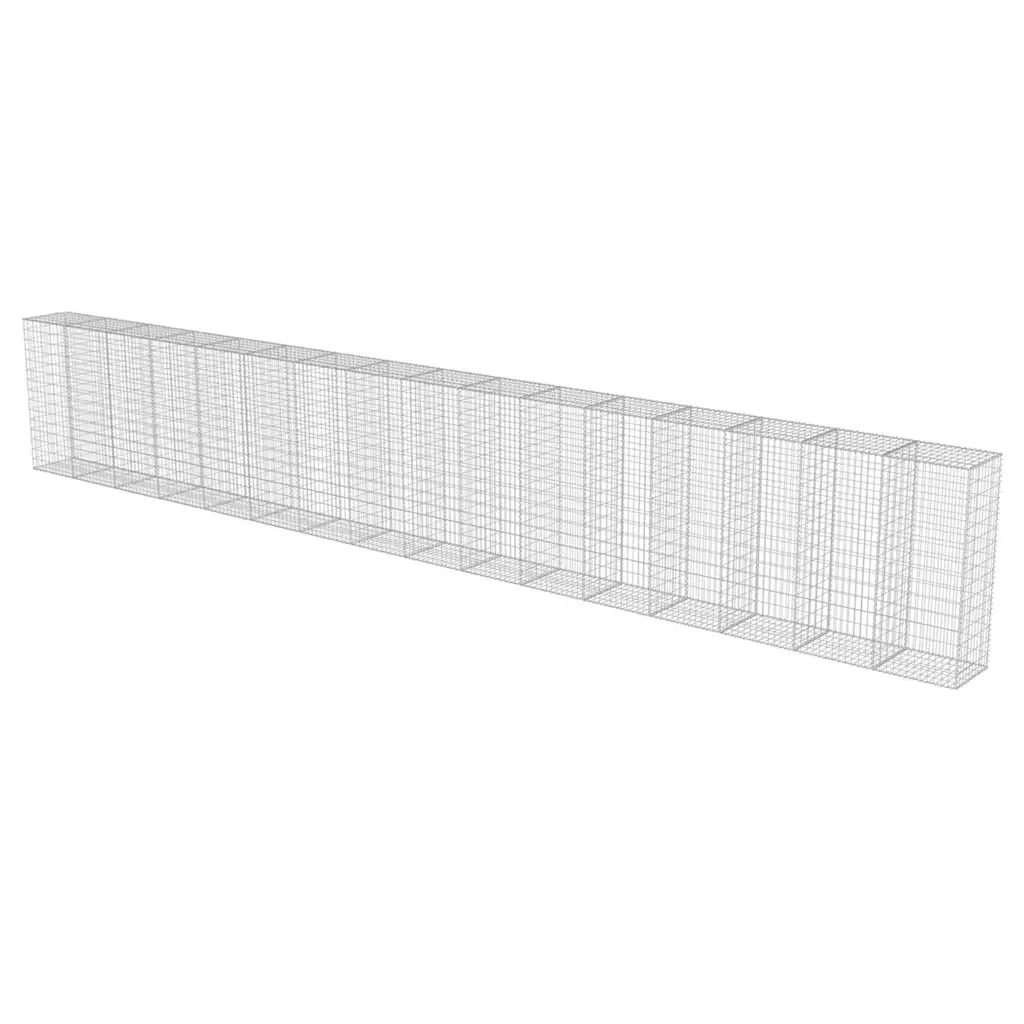 Gabbione in Acciaio Zincato Coperto 900 x 50 x 150 cm 143589