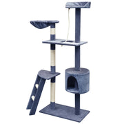 Albero per Gatti con Tiragraffi Sisal 150 cm Blu Scuro CFW9786833