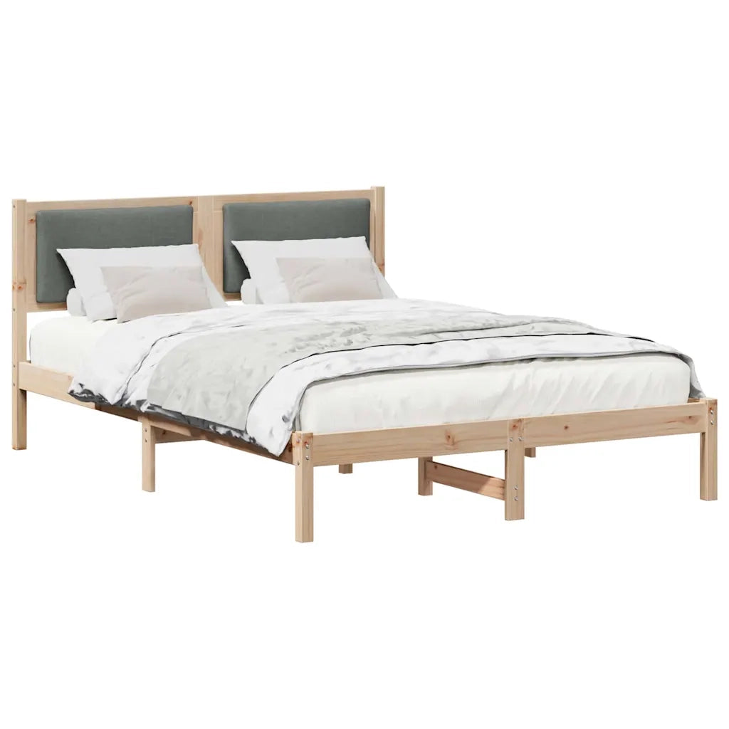 Struttura del letto Grigio scuro 140 x 190 cm Pino massello 878125