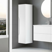 Colonna bagno sospesa Soho colore bianco opaco effetto cannettato 35x30x120H