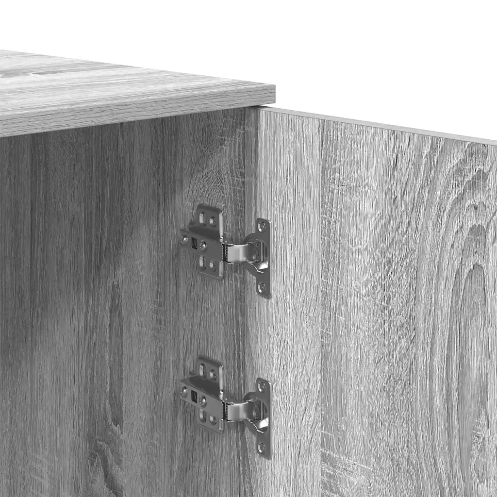vidaXL Mobile Portaoggetti Grigio Sonoma 50x45x103,5 cm in Truciolato