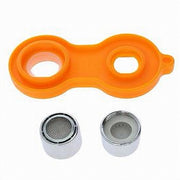 Trade Shop - Set 6pz Aeratore Per Rubinetti F22 Abs Filtro A Rete Rompigetto Con Chiave 87987 -