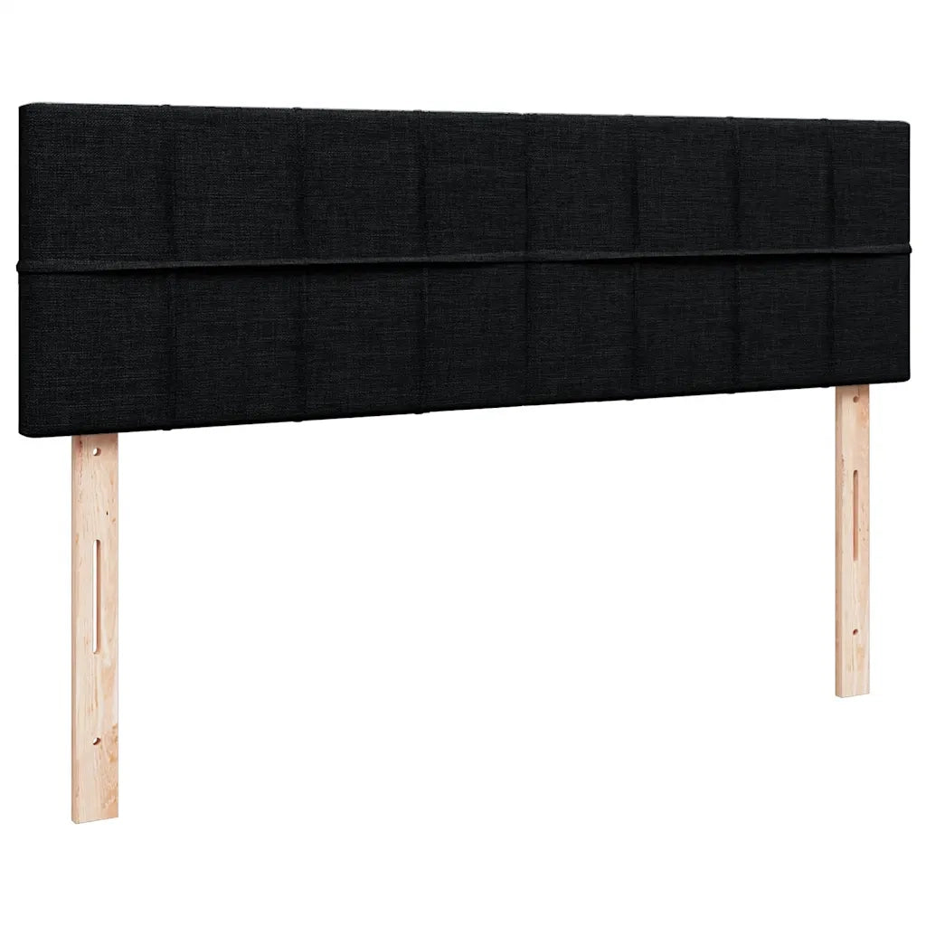 Pouf Letto con Materasso Nero 140x190 cm in Tessuto 3311458