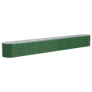 Fioriere | Cassetta per fiori | Letto Giardino Acciaio Zincato 332x40x36 cm Verde