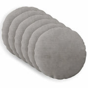 Federa 6 pcs HEERLEN Grigio Chiaro Ø 60 cm corduroy 922918