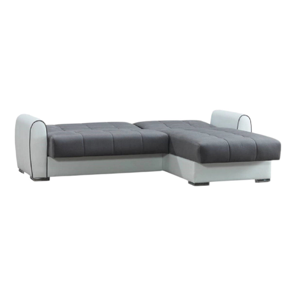 Argos, Divano Letto con Penisola Contenitore, 160x246 cm Nero