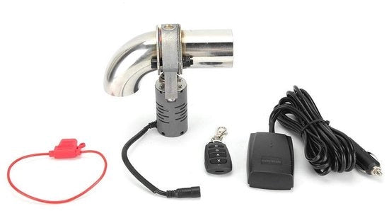 Valvola di Scarico 50mm - Acciaio Inossidabile - Valvola di Regolazione - Comando a Distanza - Installazione Facile - Miglioramento delle Prestazioni Motrici