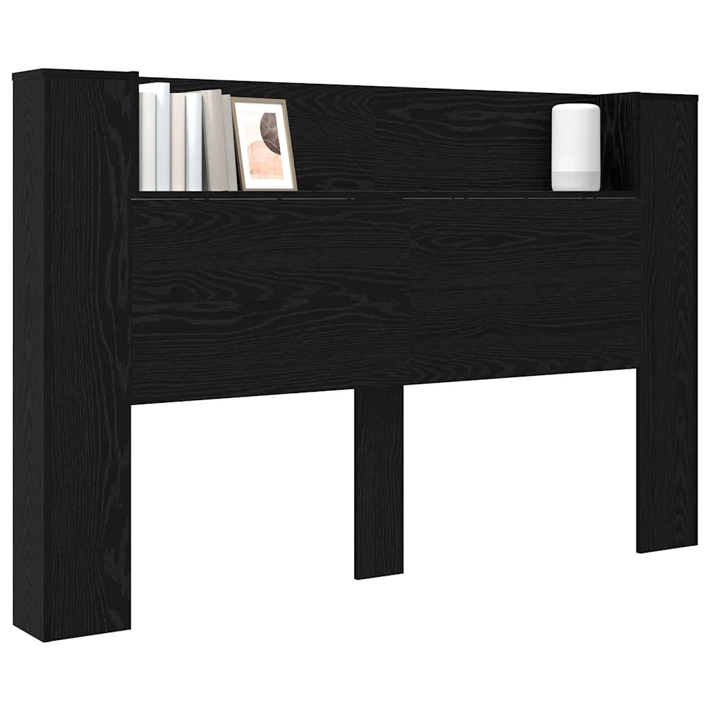 Testiera-Testata-Testiera Decorativa Rovere Nero 160 x 17 x 104,5 cm Legno multistrato