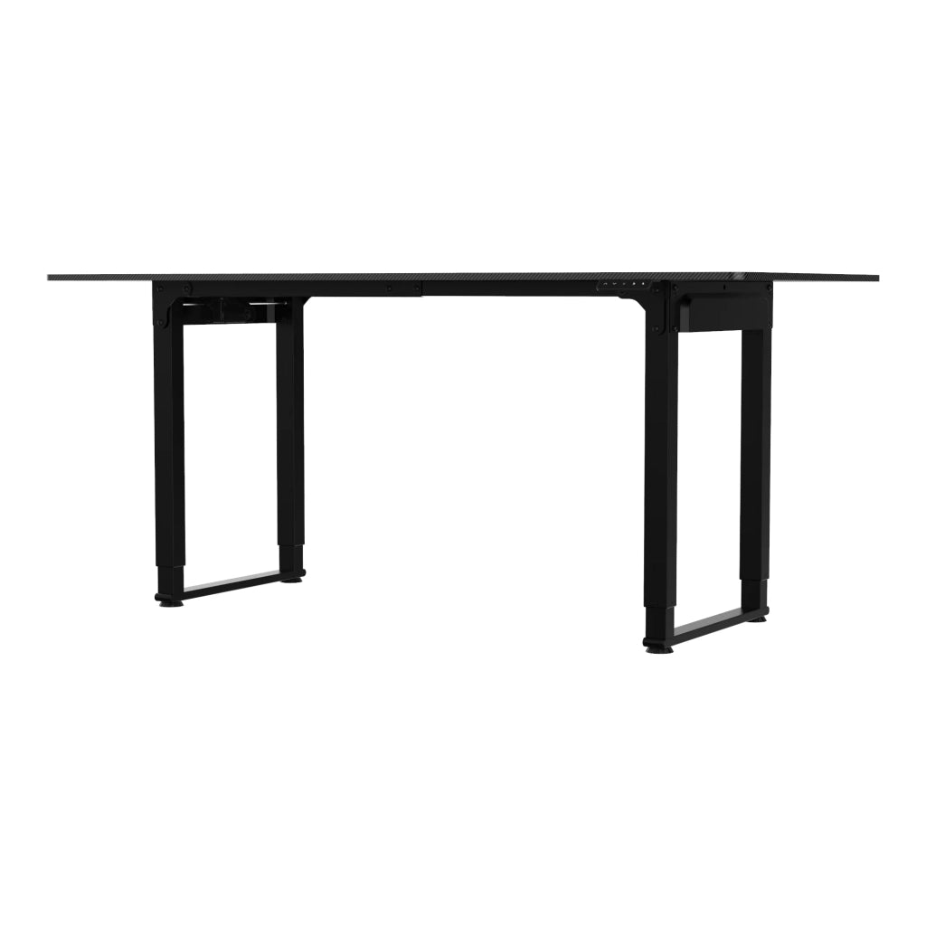 Scrivania/postazione di lavoro regolabile elettricamente in altezza 180 x 80 cm nero 03_0009078