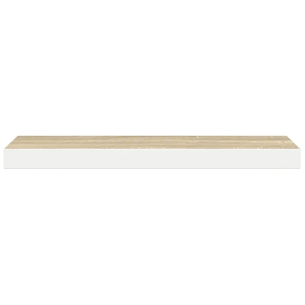Scaffale a Parete Rovere e Bianco 80x23,5x3,8 cm in MDF cod mxl 33221