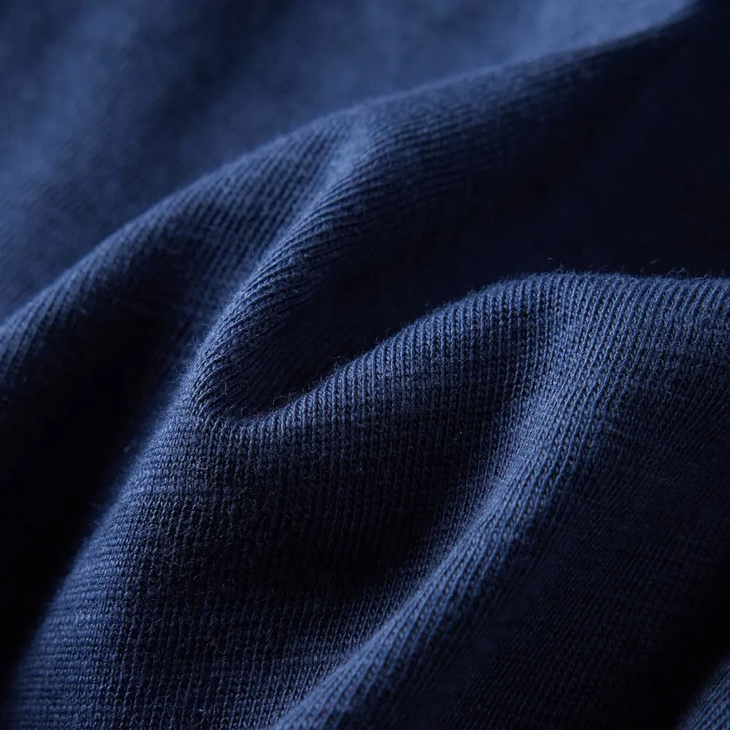 Maglietta Bambino Maniche Lunghe Blu Marino Mélange 116 12701