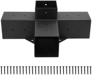 Set di pergolato completo in ghisa - Sosteggi pavimento - Angolari - Materiale legno - Verniciato - Diametro interno 9,25 cm - Incluso 8 viti