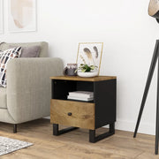 Comodino in Legno Massello di Mango e Legno Multistrato 350654