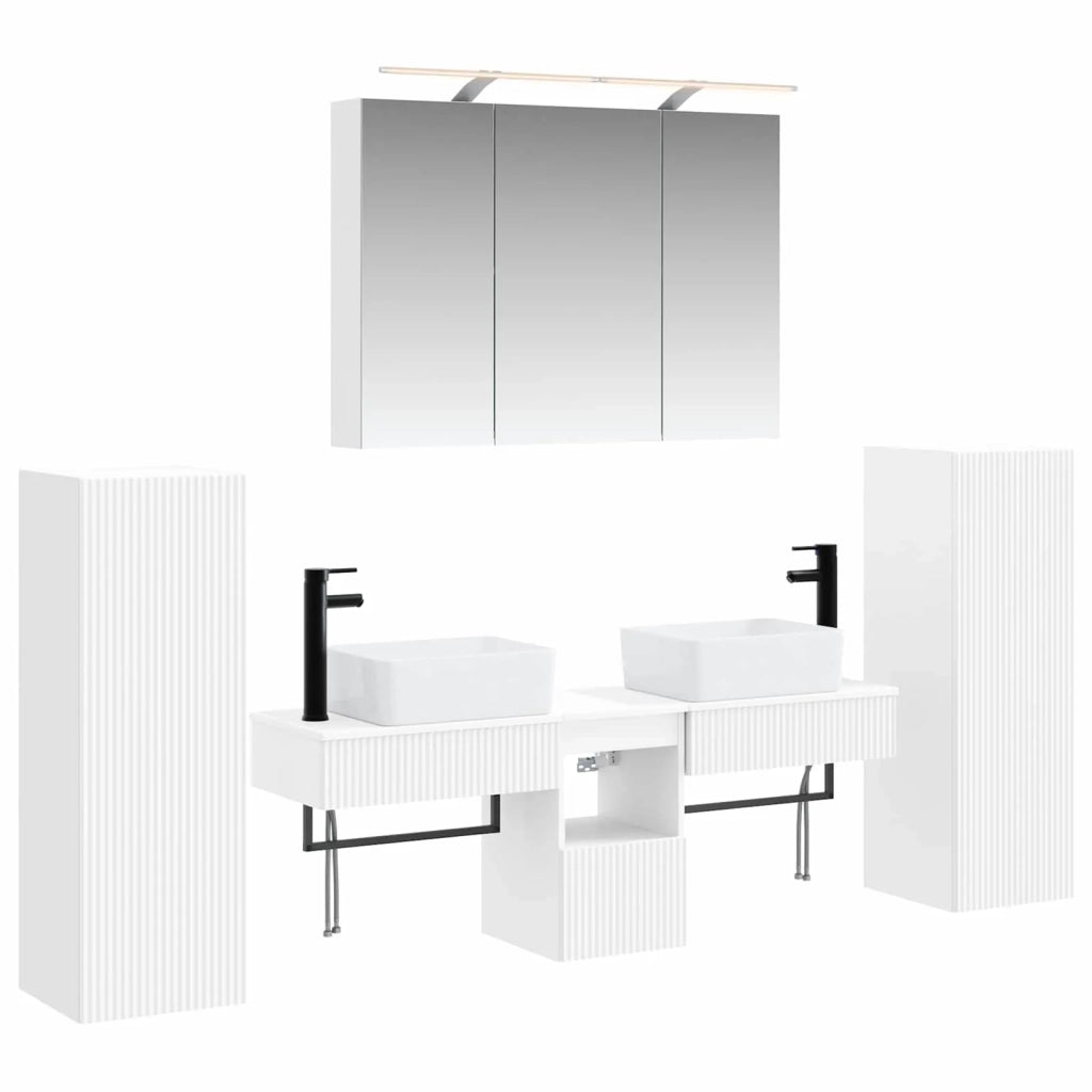 Set di mobili per il bagno 6 pcs Bianco 3407127