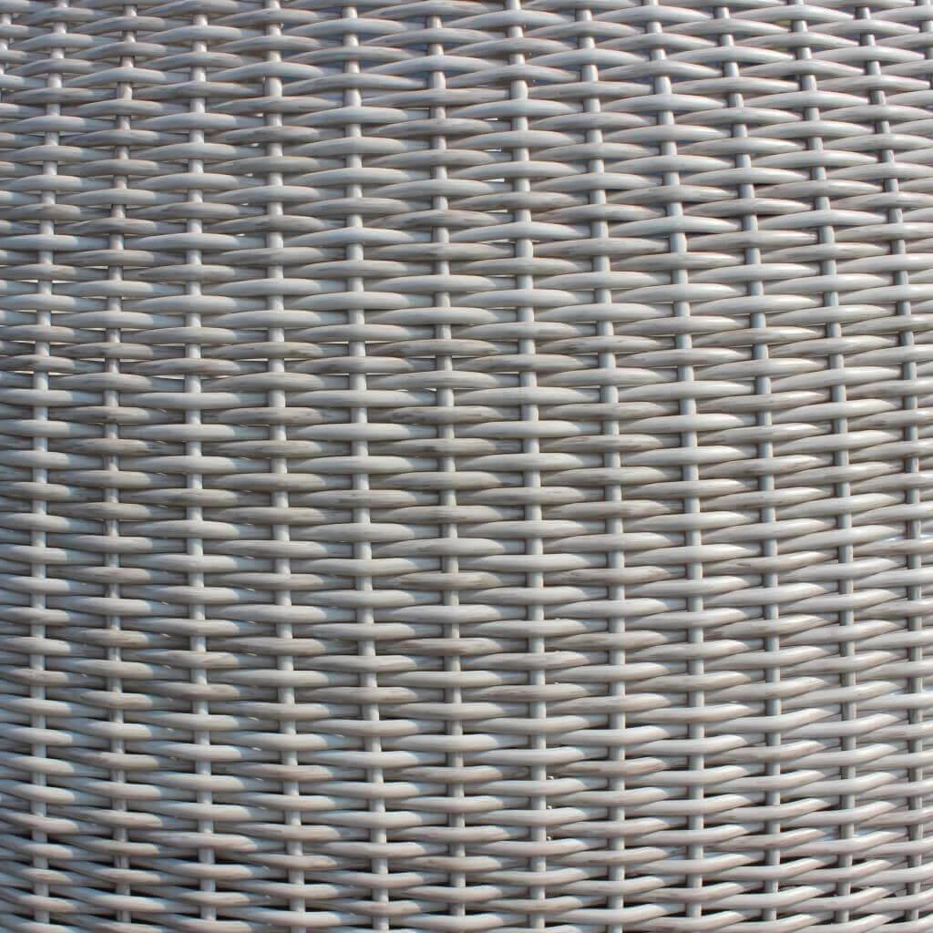 Divano Rotondo da esterno con cuscini in Wicker Alluminio cm 210x180x192 - DOMINIC