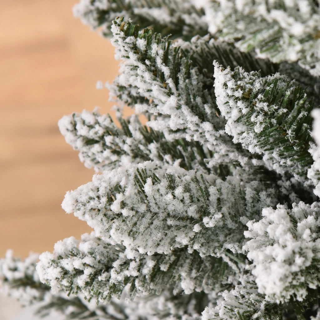 Albero di Natale Artificiale ¨C zephmum ¨C Verde e Bianco ?60x180 cm