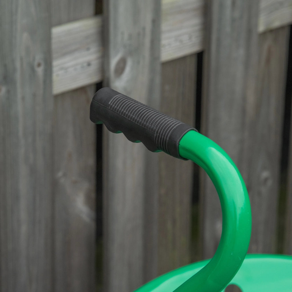 Carrello da giardino con seduta girevole, vassoio portaoggetti, altezza regolabile, portata 150 kg, verde