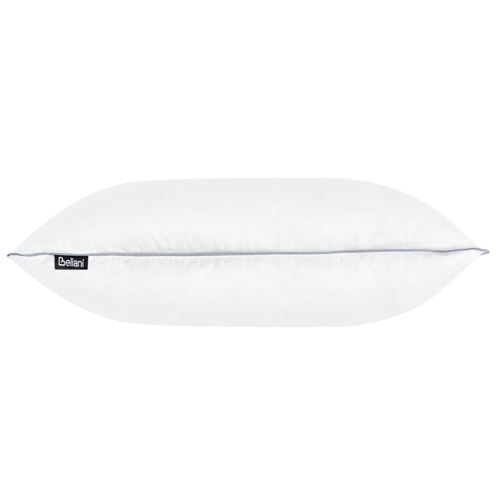 Cuscino alto a triplo scomparto Rivestimento in cotone premium Imbottitura in piuma d'oca Imbottitura in piuma Bianco 50 x 60 cm Teide