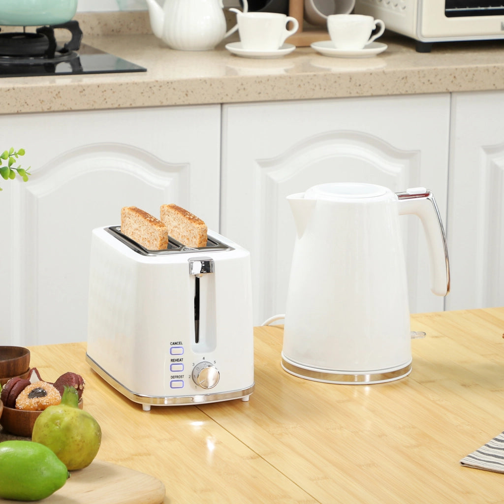 Bollitore e tostapane ¨C zephmum ¨C 1,7 L 2200 W 2 fette bianco