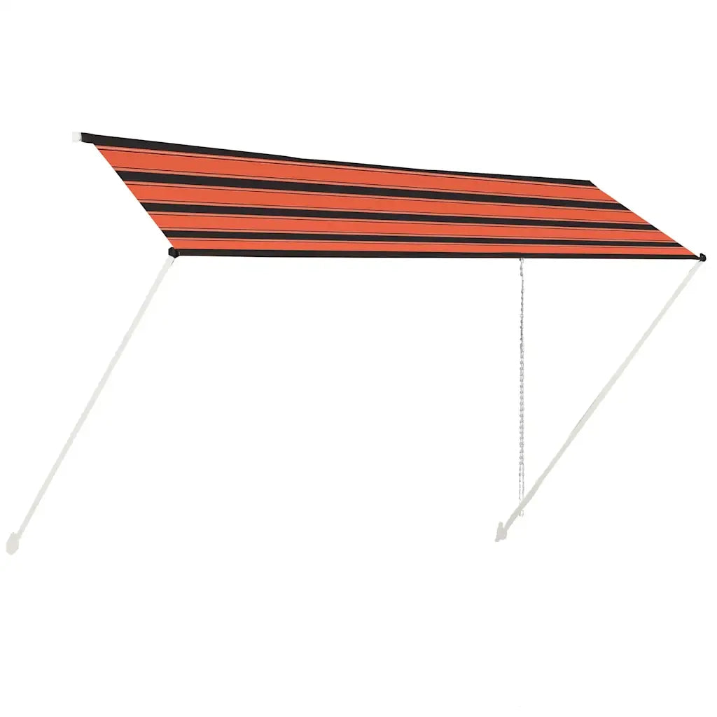 Tenda da Sole Retrattile-Tenda parasole per Patio 400x150 cm Arancione e Marrone