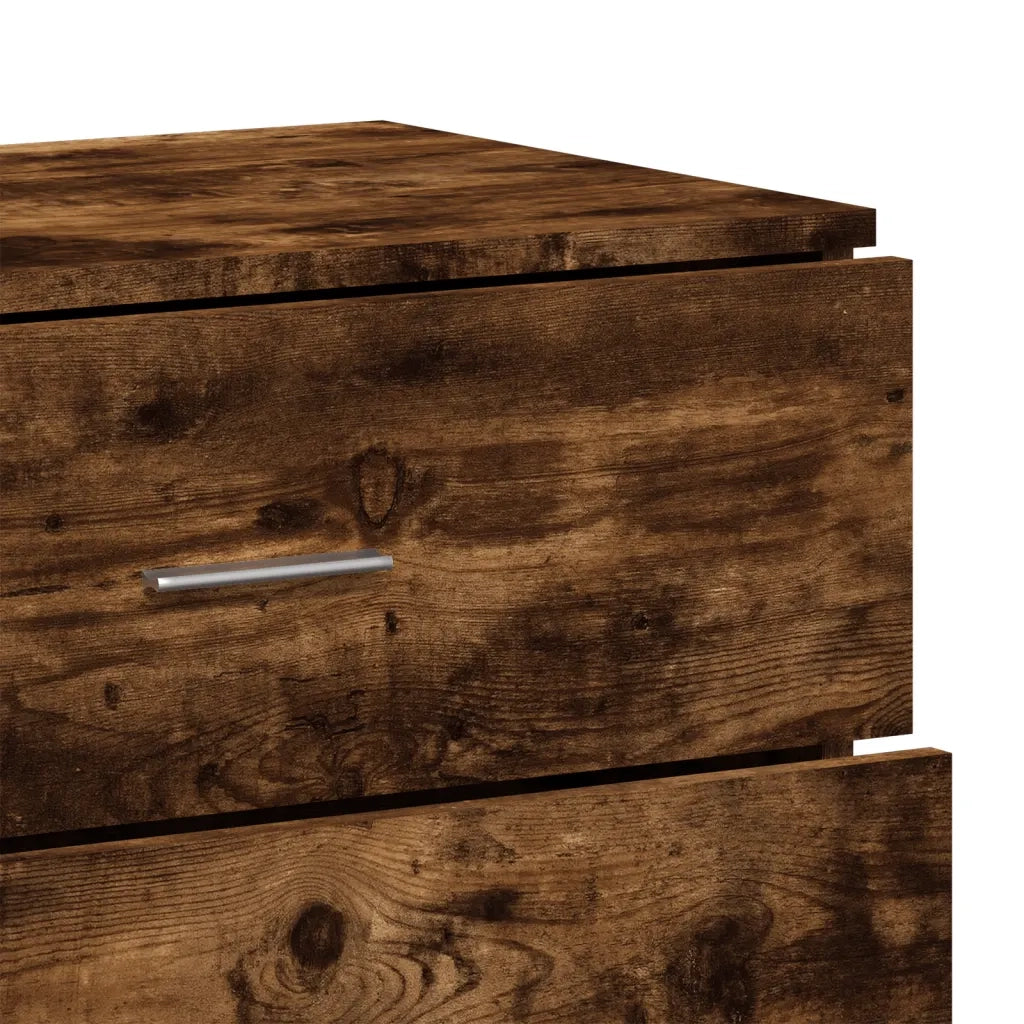 Credenza Rovere Fumo 60x39x80 cm in Legno Multistrato