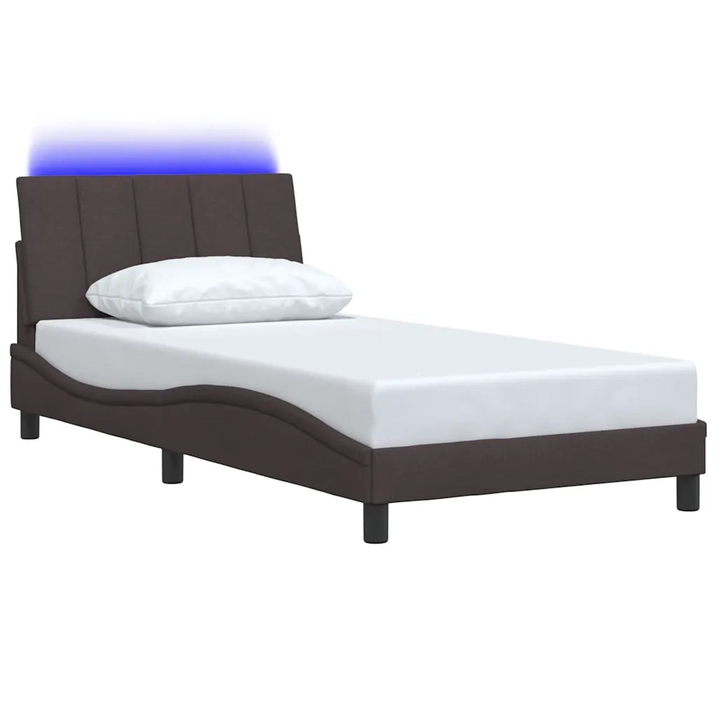 Giroletto senza Materasso Hanko Marrone Scuro 100x200 cm Tessuto
