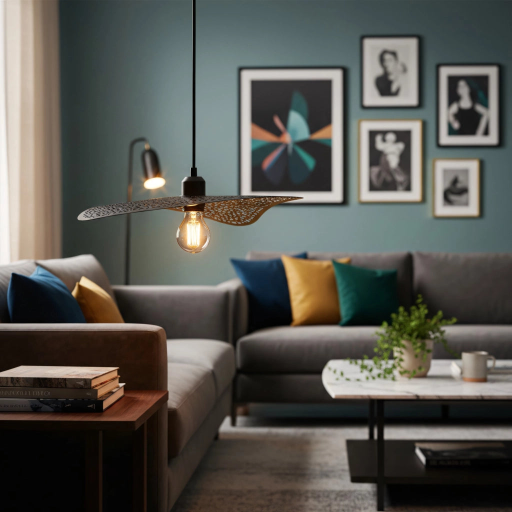 Lampada Da Soffitto APP1468-1CP Black/old Gold